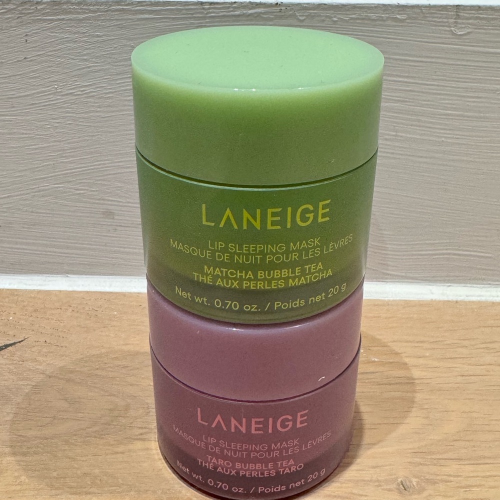 New LANEIGE Lip Sleeping Mask Duo - Green and Purple